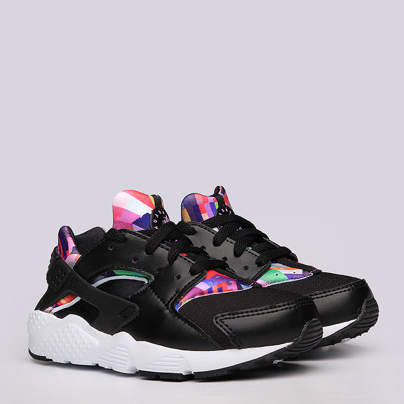 детские черные кроссовки Nike Huarache Run Print PS 704947-003 - цена, описание, фото 1